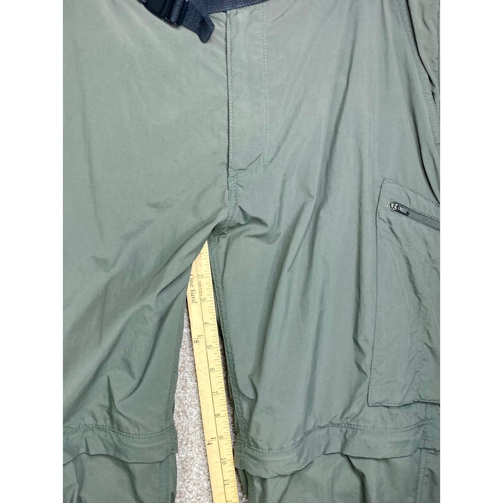 Columbia Convertible Cargo Hiking Pants Mens 38x30 Green Belted Outdoor Travel - Picture 9 of 12